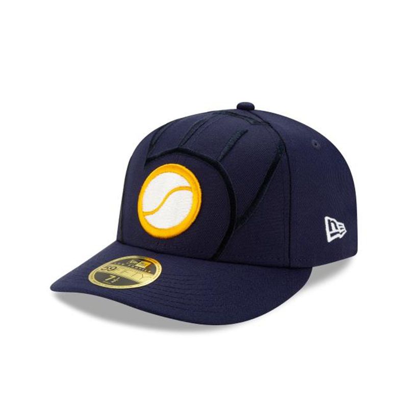 MLB Milwaukee Brewers Logo Elements Low Profile 59Fifty Fitted (XZA2557) - Blue New Era Caps